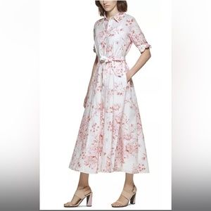 Calvin Klein Floral Shirt dress size 10